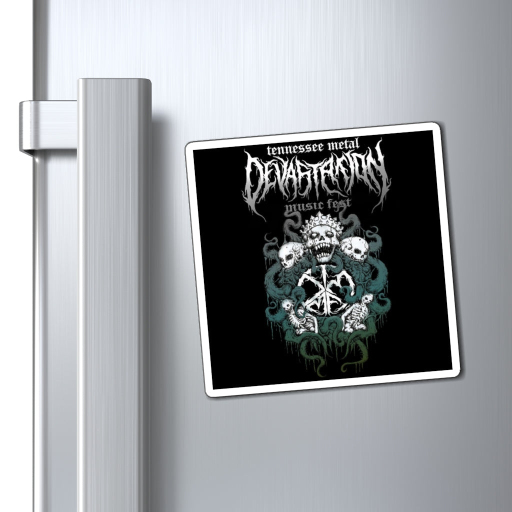 TMDMF Skull Design Square Magnets