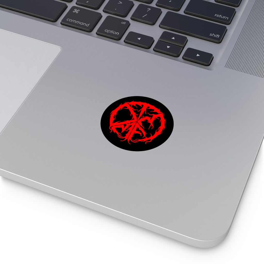 TMDMF Red Symbol Round Vinyl Stickers