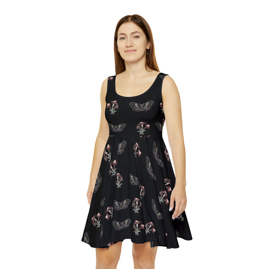 Moth Art by Raven Moonla Sublimation Skater Dress