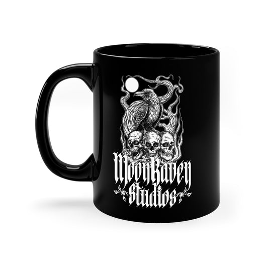 MoonRaven Studios Logo 11oz Black Mug