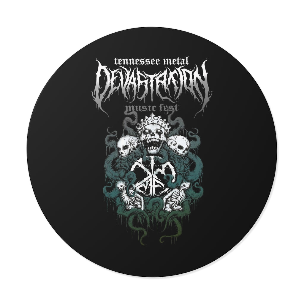 TMDMF Skull Design Round Vinyl Stickers