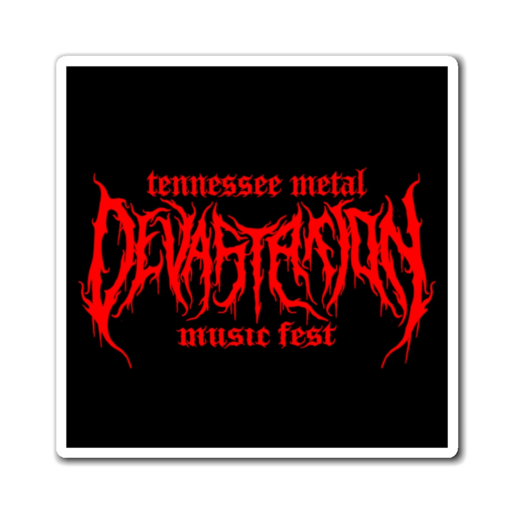 TMDMF Red Logo Square Magnets