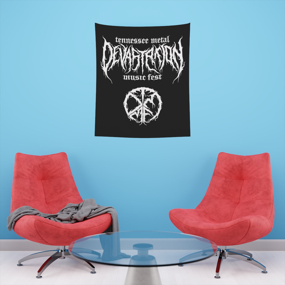 TMDMF Logo and Symbol Printed Wall Tapestry