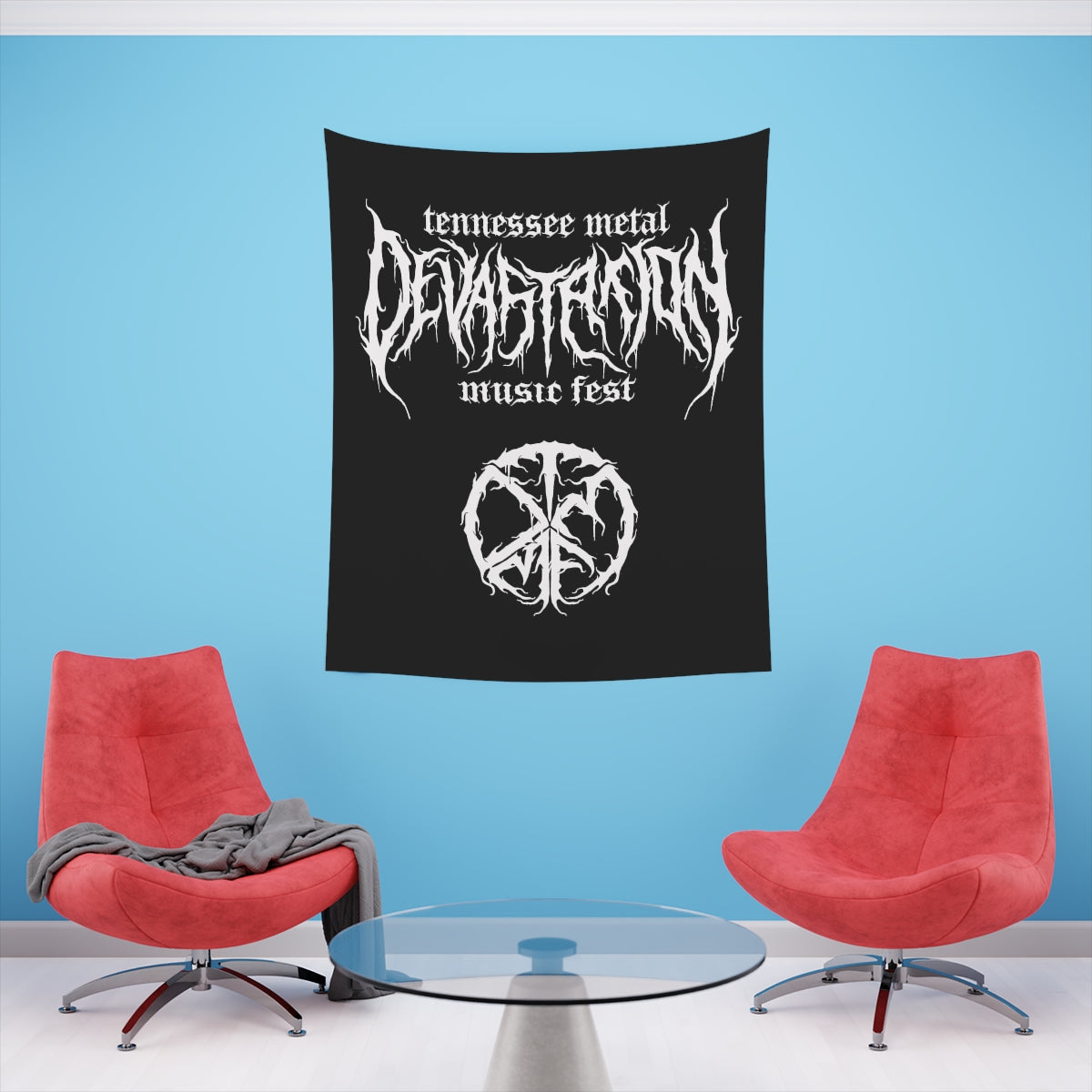 TMDMF Logo and Symbol Printed Wall Tapestry