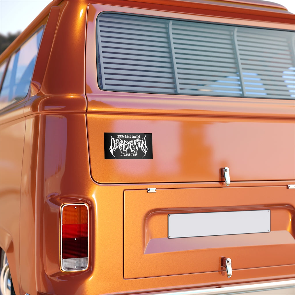 TMDMF White Logo on Black Bumper Stickers