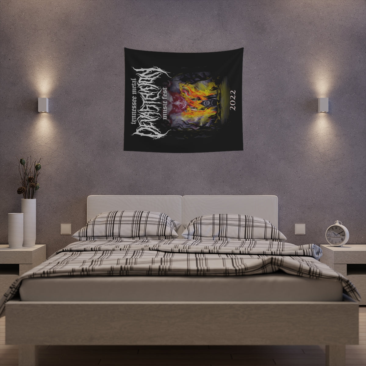 TMDMF Burning Church Printed Wall Tapestry