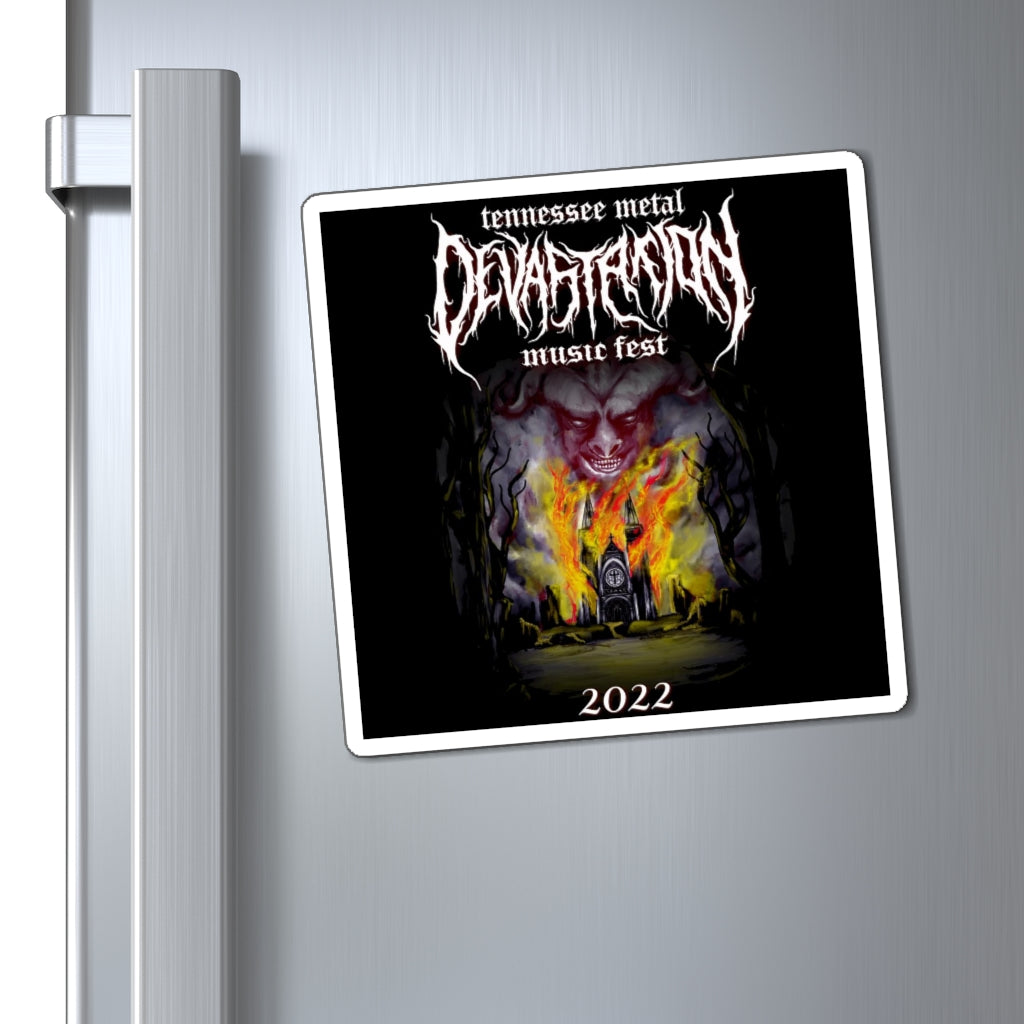 TMDMF Burning Church Square Magnets