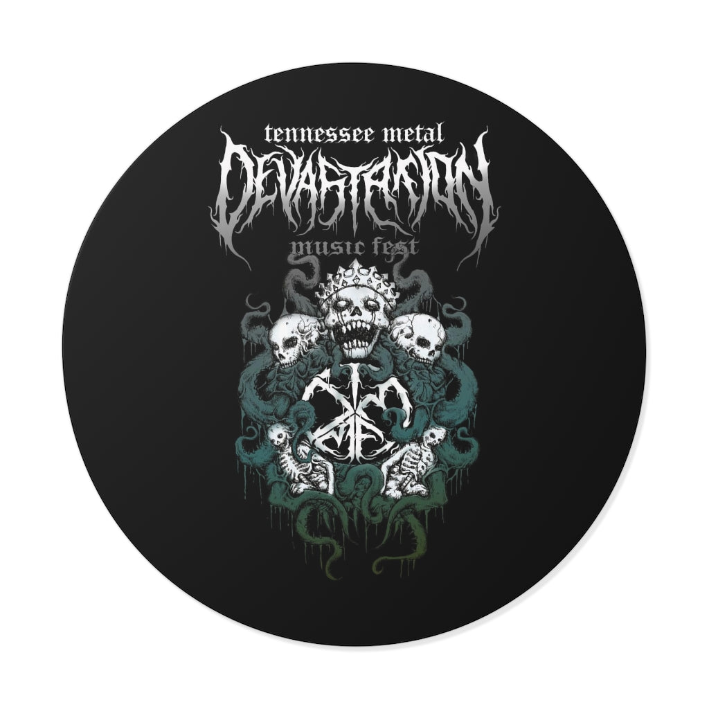 TMDMF Skull Design Round Vinyl Stickers