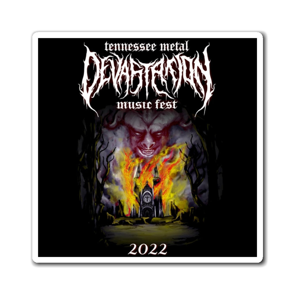 TMDMF Burning Church Square Magnets