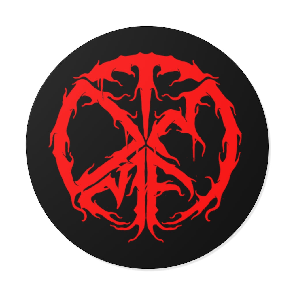 TMDMF Red Symbol Round Vinyl Stickers