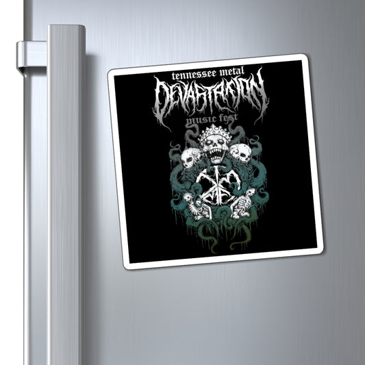 TMDMF Skull Design Square Magnets