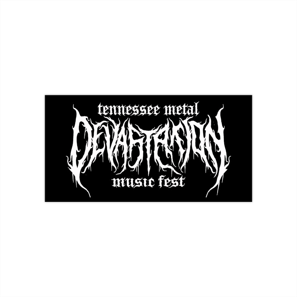 TMDMF White Logo on Black Bumper Stickers