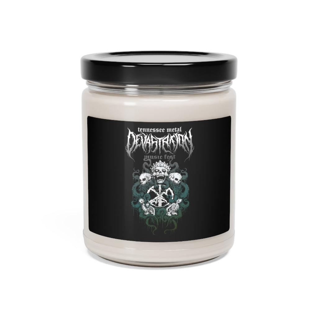 TMDMF Skull Design Scented Soy Candle, 9oz