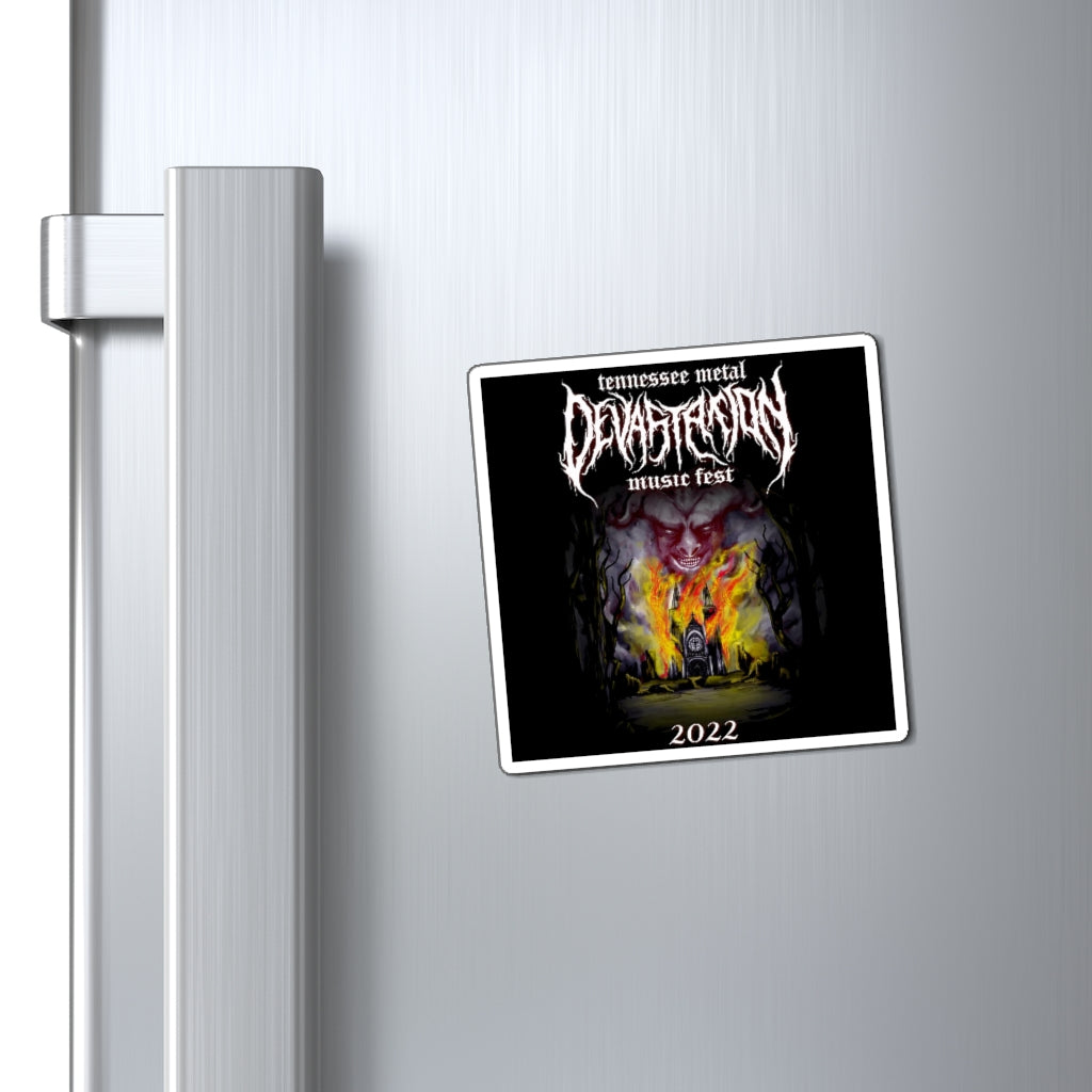 TMDMF Burning Church Square Magnets