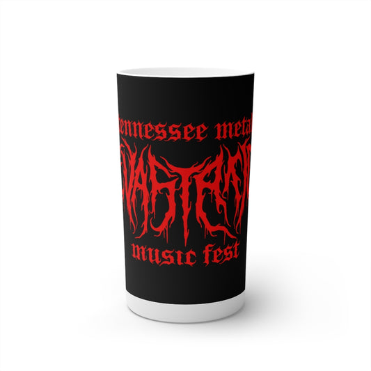 TMDMF Red Logo on Black Conical Coffee Mugs (3oz, 8oz, 12oz)