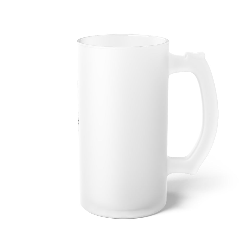 TMDMF Black Logo Frosted Glass Beer Mug