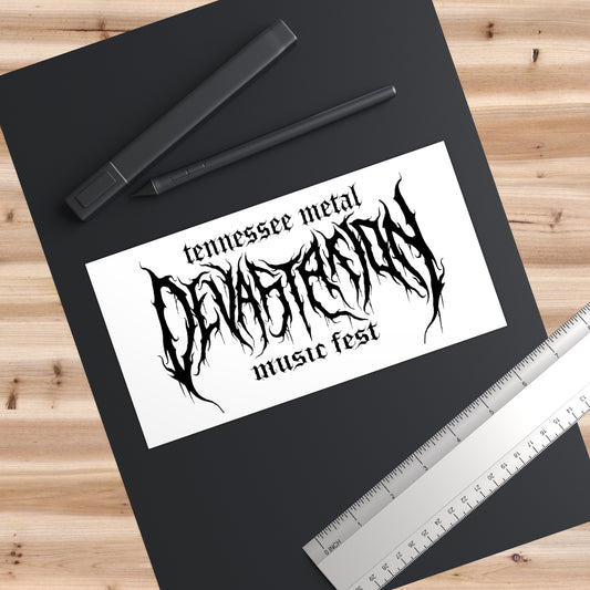 TMDMF Black Logo on White Bumper Stickers