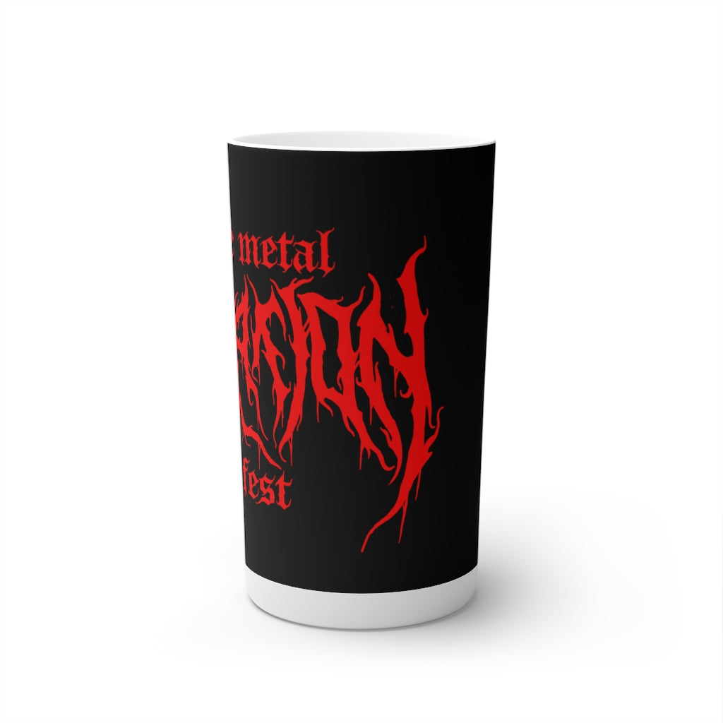 TMDMF Red Logo on Black Conical Coffee Mugs (3oz, 8oz, 12oz)