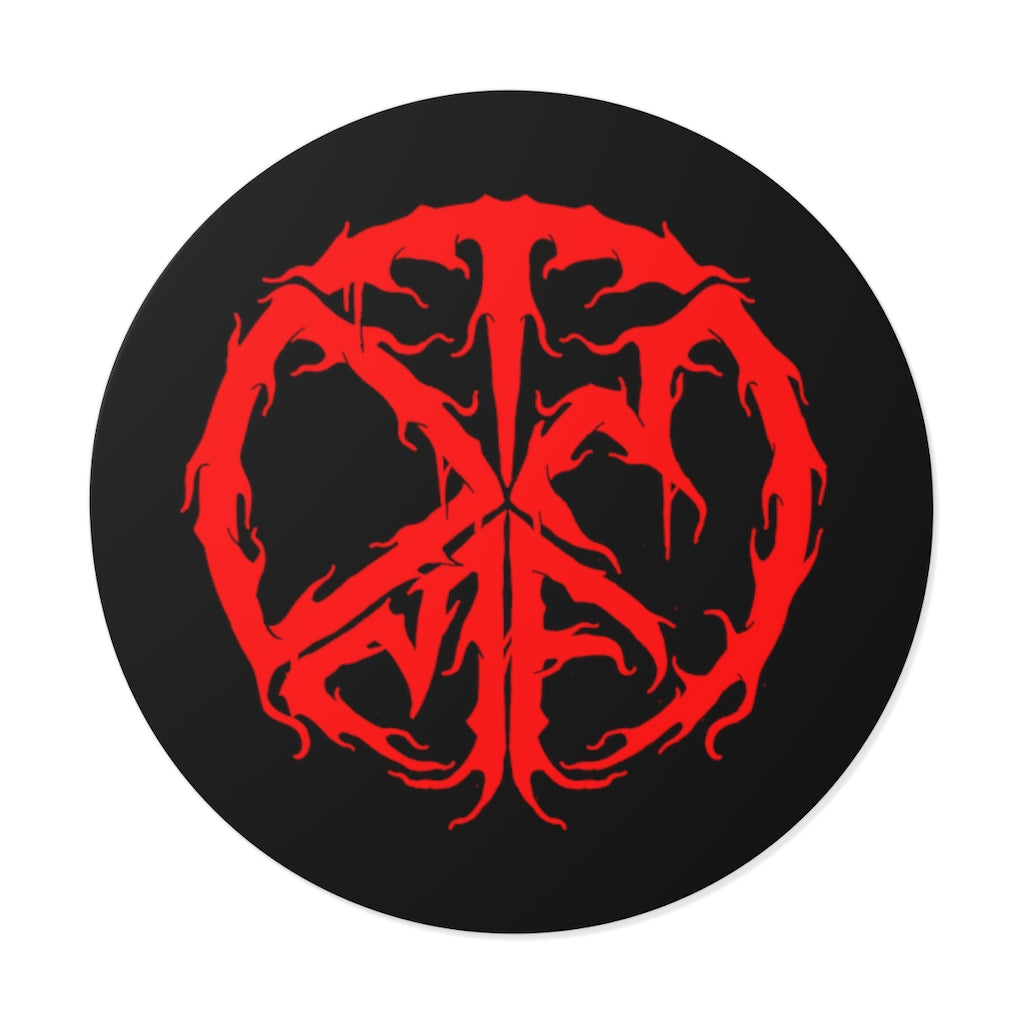 TMDMF Red Symbol Round Vinyl Stickers