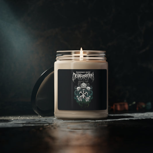 TMDMF Skull Design Scented Soy Candle, 9oz
