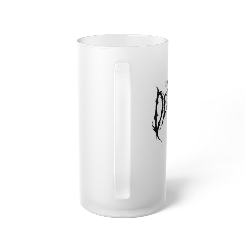 TMDMF Black Logo Frosted Glass Beer Mug