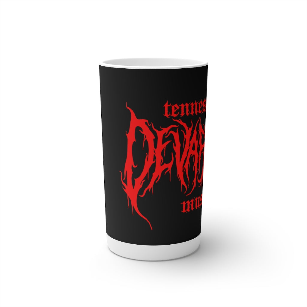 TMDMF Red Logo on Black Conical Coffee Mugs (3oz, 8oz, 12oz)