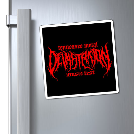 TMDMF Red Logo Square Magnets