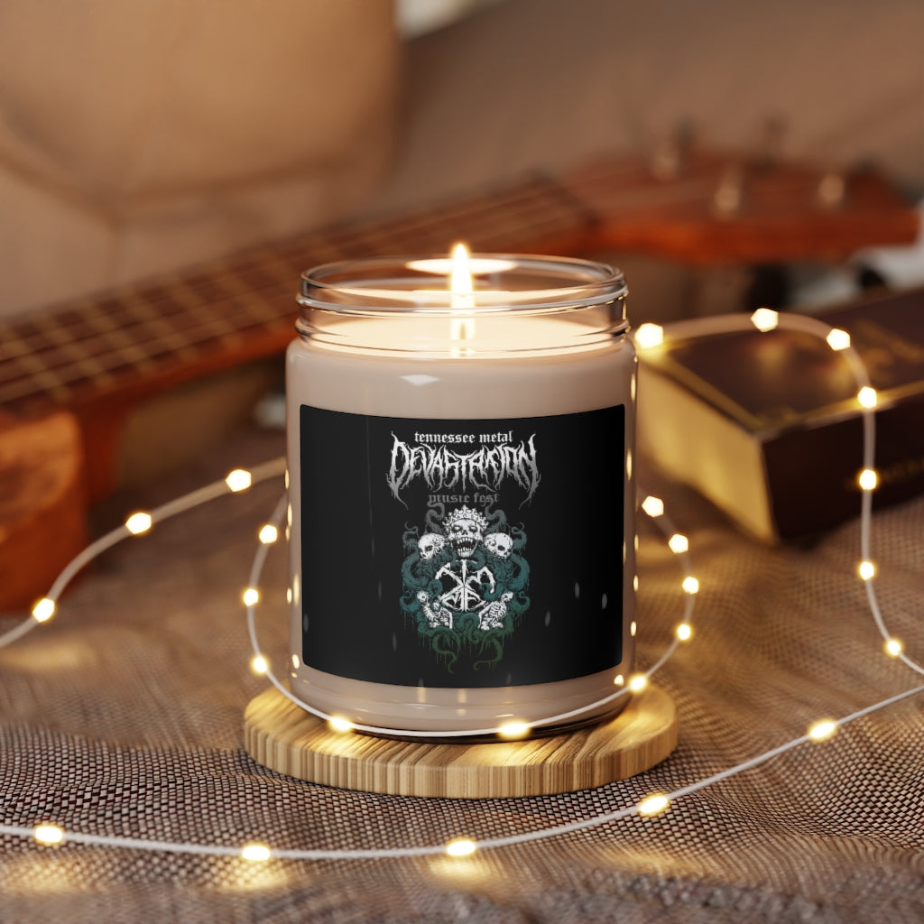 TMDMF Skull Design Scented Soy Candle, 9oz