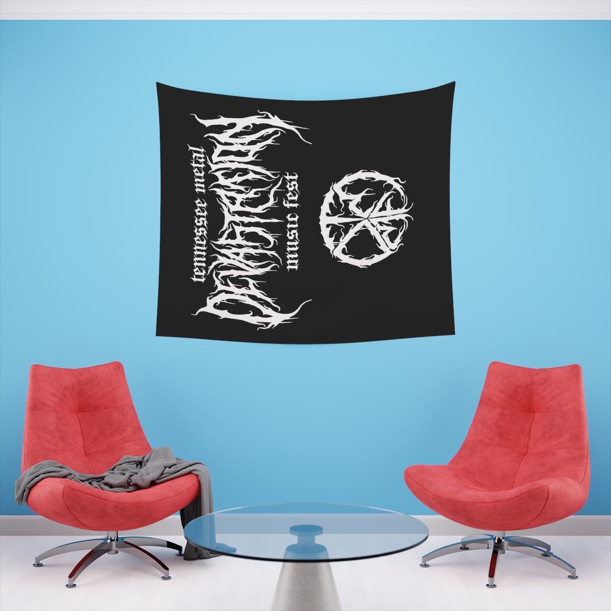 TMDMF Logo and Symbol Printed Wall Tapestry