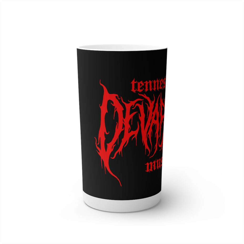 TMDMF Red Logo on Black Conical Coffee Mugs (3oz, 8oz, 12oz)
