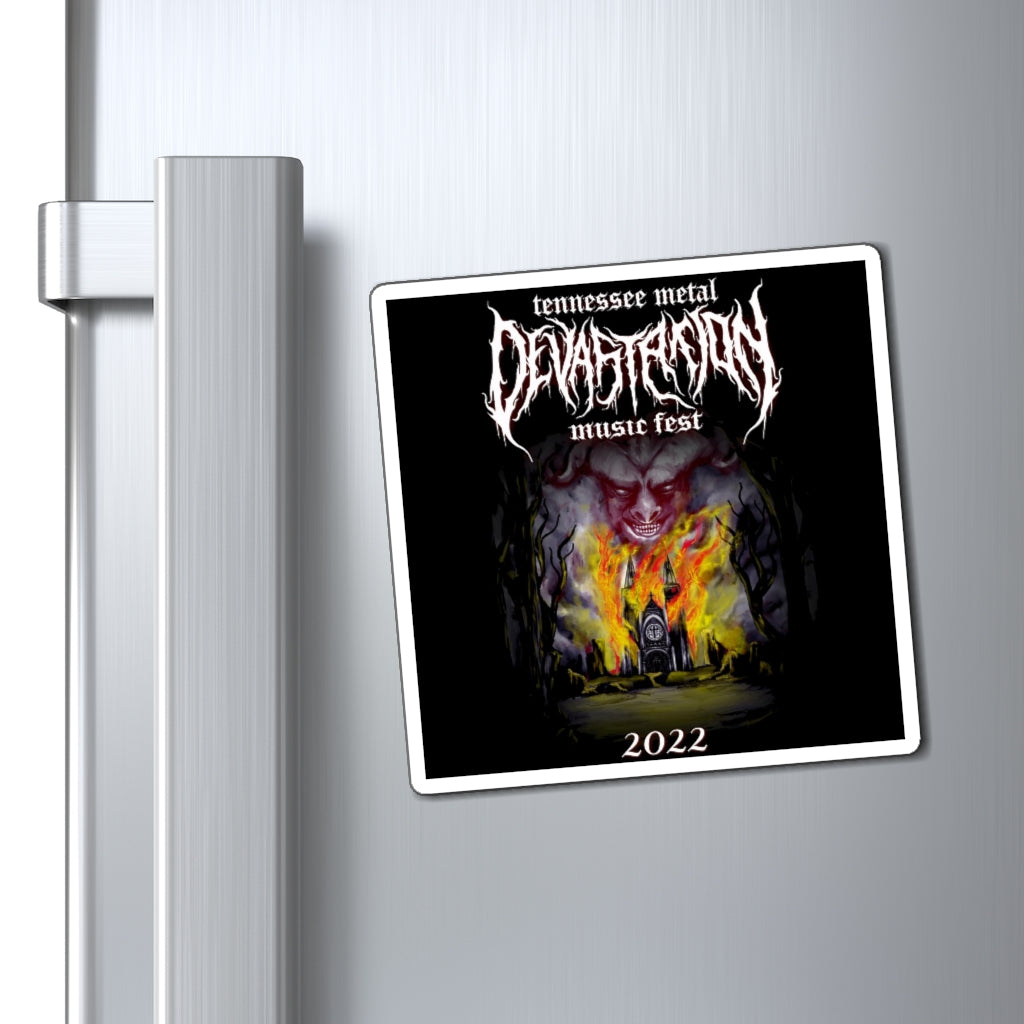 TMDMF Burning Church Square Magnets