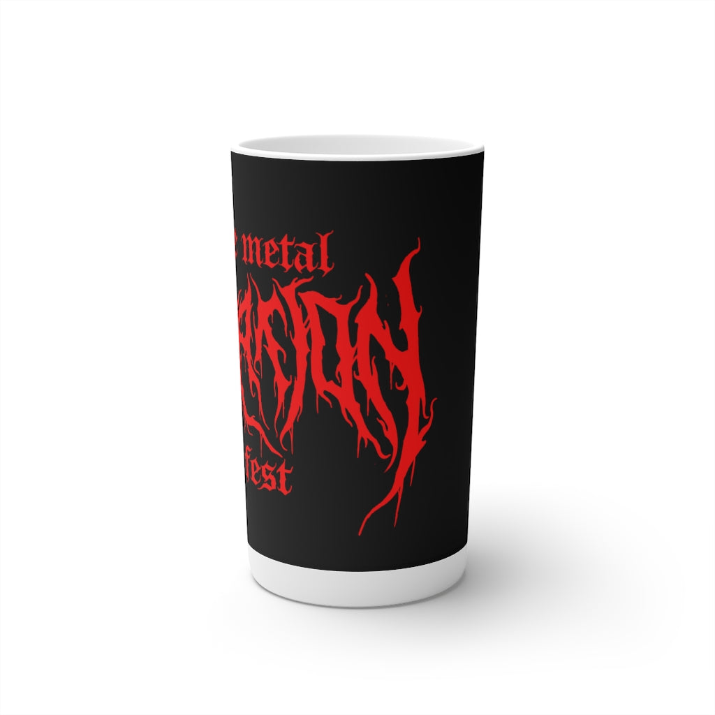 TMDMF Red Logo on Black Conical Coffee Mugs (3oz, 8oz, 12oz)