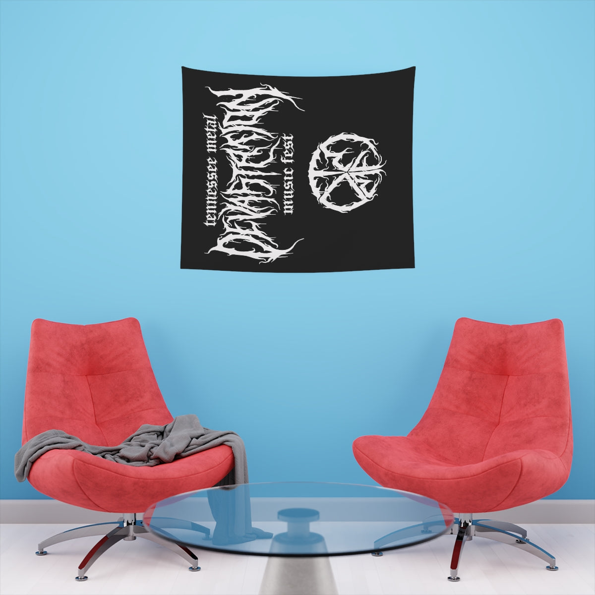 TMDMF Logo and Symbol Printed Wall Tapestry